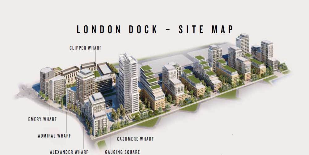 Site plan London Dock#